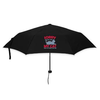 sorry cat was sitting - Umbrella (small) - black - Front