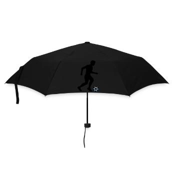 Silhouette Footballer Sport Design - Umbrella (small) - black - Front