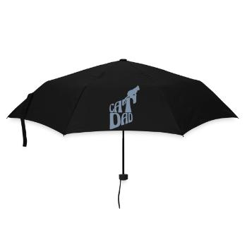 Cat Dad Logo Design - Regenschirm (klein) - Schwarz - Vorne