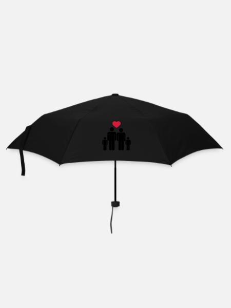 Kleine Familie Icon - Regenschirm (klein) - Schwarz