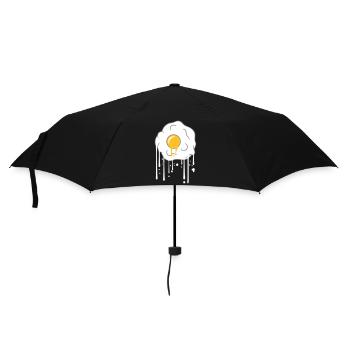 graffiti drops fried egg cook fry food egg - Umbrella (small) - black - Front