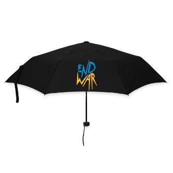 Ukraine End War - Regenschirm (klein) - Schwarz - Vorne