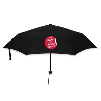 make my heart smile - Regenschirm (klein) - Schwarz - Vorne
