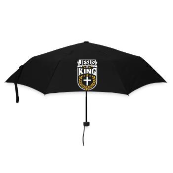 jesus is king Zitat - Regenschirm (klein) - Schwarz - Vorne