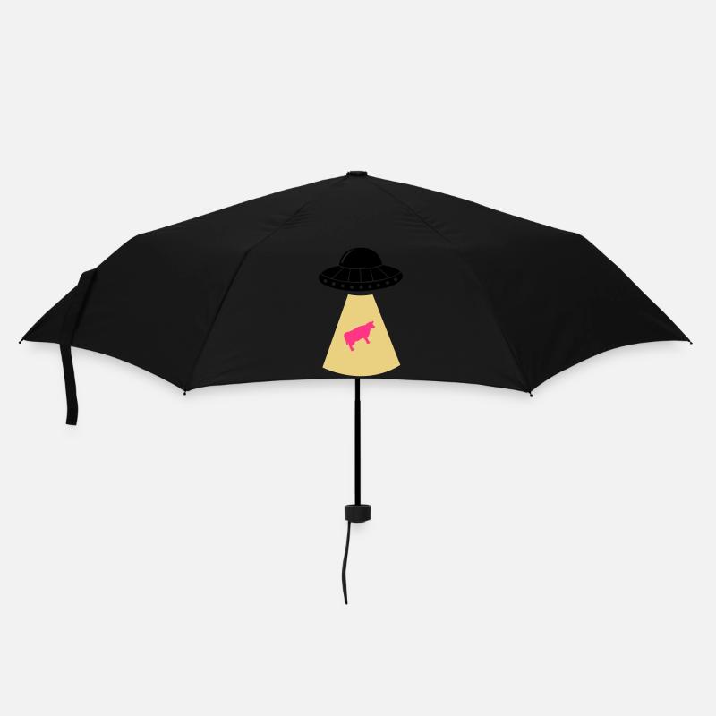 ufo kuh - Regenschirm (klein) - Schwarz