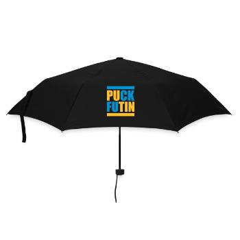 puck futin logo design - Umbrella (small) - black - Front