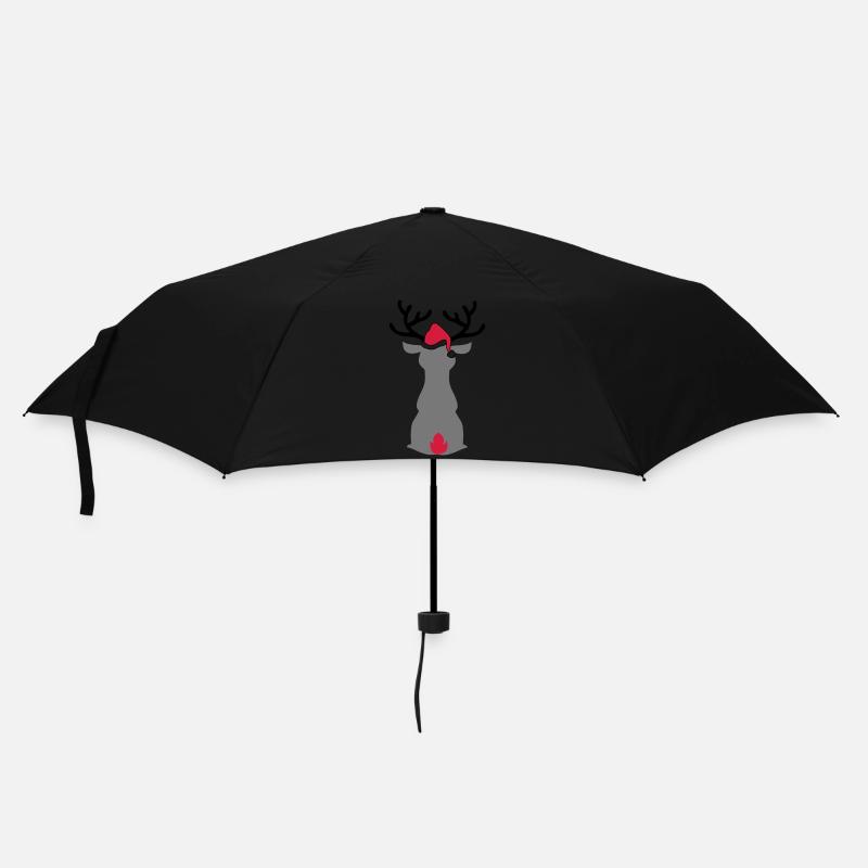 weihnachten - Regenschirm (klein) - Schwarz