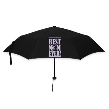 best mom ever - Umbrella (small) - black - Front