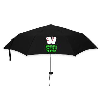 Le joueur le plus correct du monde (deux cartes à jouer) - Parapluie standard - noir - Devant