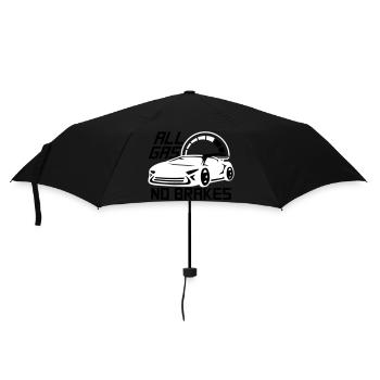 All Gas No Brakes Spruch Liebe Rennauto Fahren - Regenschirm (klein) - Schwarz - Vorne
