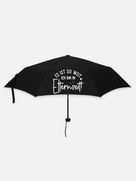 Es ist so weit Ich bin in Elternzeit - Regenschirm (klein) - Schwarz