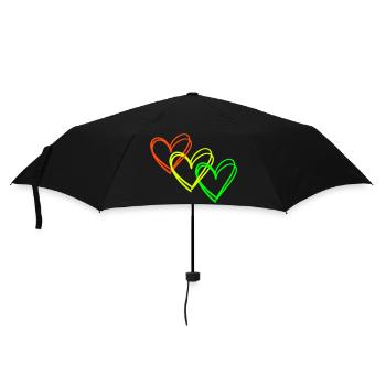 Hearts <3 Heart Necklace ♥ Love - Umbrella (small) - black - Front