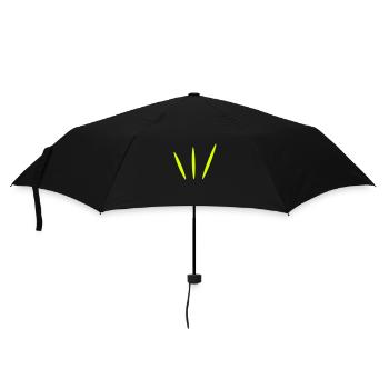 3 Strahlen | glow | Vectorgraphic - Regenschirm (klein) - Schwarz - Vorne