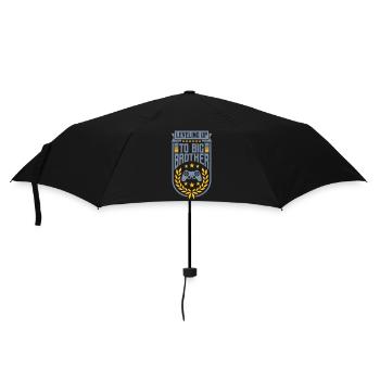 Leveling up big brother - Umbrella (small) - black - Front
