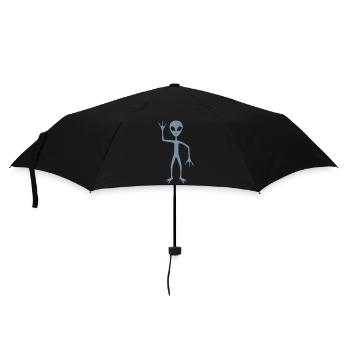 Alien Visitor Greeting Alien - Umbrella (small) - black - Front