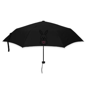 Lapin Comic Amour - Parapluie standard - noir - Devant