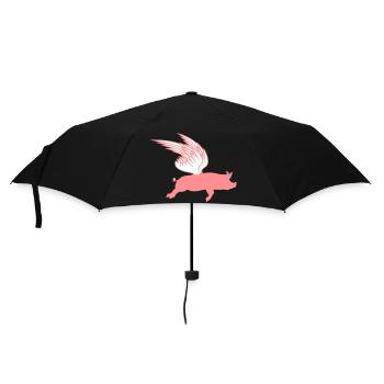 When Flying Wings Flying Pigs Can Fly - Umbrella (small) - black - Front