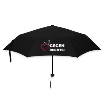 Gegen rechts - Regenschirm (klein) - Schwarz - Vorne
