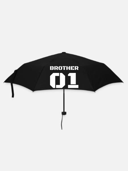 Design de t-shirt avec imprimé « Brother 01 » - Parapluie standard - noir