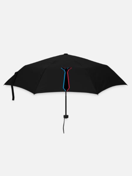 3d_krawatte_3c - Regenschirm (klein) - Schwarz