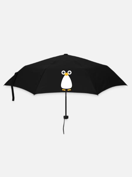 Cute Vector Penguin - Umbrella (small) - black