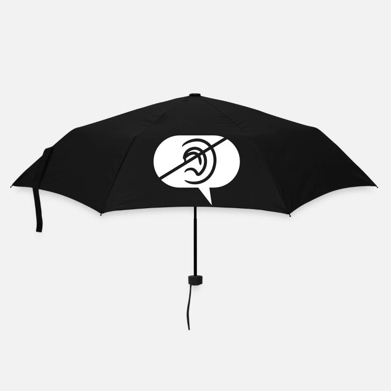Symbole d’écoute interdit Bulle de discours - Parapluie standard - noir