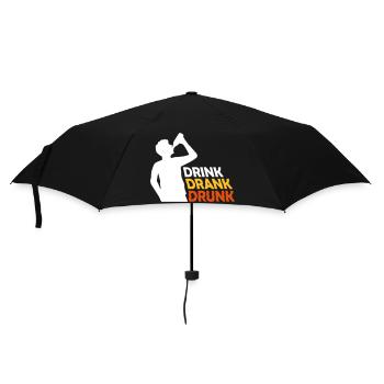 drink drank drunk Zitat - Regenschirm (klein) - Schwarz - Vorne