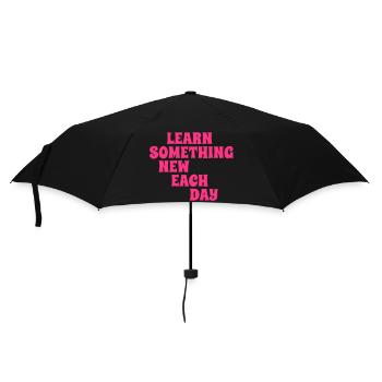 LearnSomethingNewEachDayPink - Umbrella (small) - black - Front