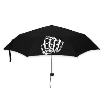 poing de crâne - Parapluie standard - noir - Devant