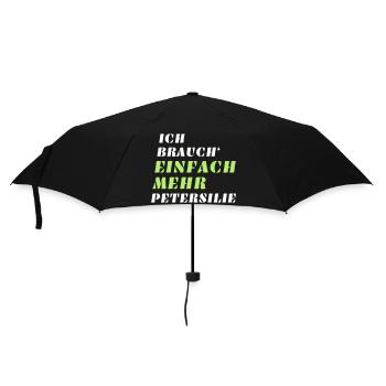 Einfach mehr Petersilie - Veganer Kräuter Spruch - Regenschirm (klein) - Schwarz - Vorne