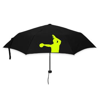 Joueur de handball Jump Throw Design Shirt - Parapluie standard - noir - Devant