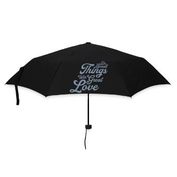 Zitat do small things - Regenschirm (klein) - Schwarz - Vorne