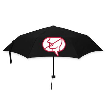 Ne pas communiquer l’icône bulle de dialogue - Parapluie standard - noir - Devant