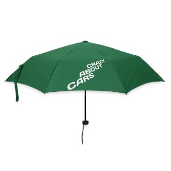 Crazy About Cars Cool Saying Love Racing Car Driving - Umbrella (small) - bottlegreen - Front