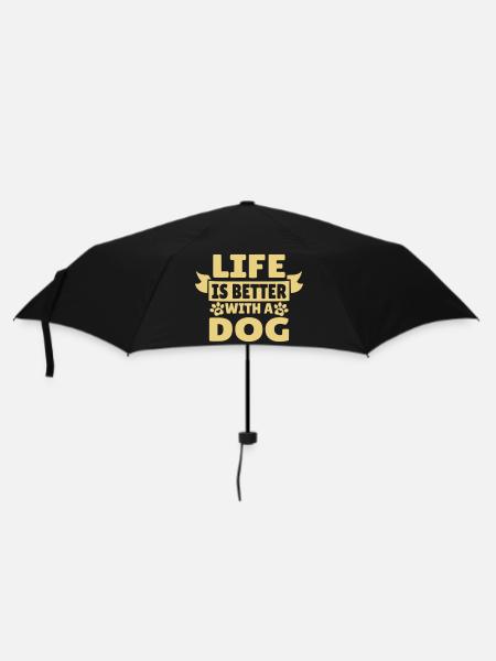 La vie est meilleure avec un chien - Parapluie standard - noir