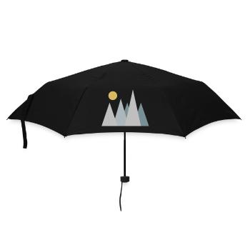 Berge - Regenschirm (klein) - Schwarz - Vorne