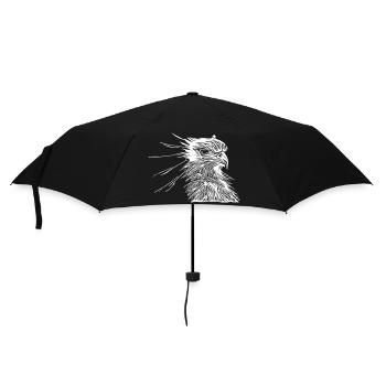Vogel - Regenschirm (klein) - Schwarz - Vorne