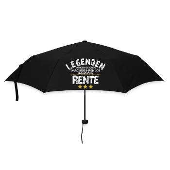 Legende Pension Rente Rentner Geschenk Ruhestand - Regenschirm (klein) - Schwarz - Vorne