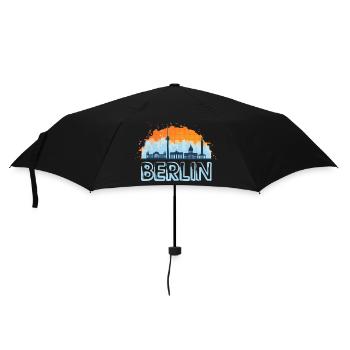 Berlin Deutschland Germany Skyline Stadt City - Umbrella (small) - black - Front