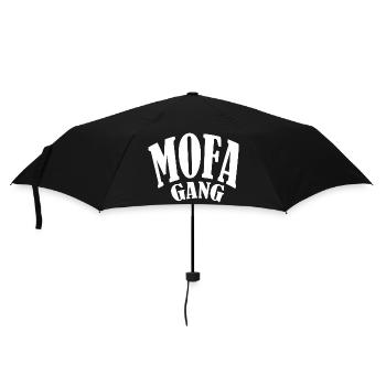 mofa moped simmi gang club oldschool ddr schwalbe - Regenschirm (klein) - Schwarz - Vorne
