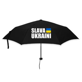 Slava ukraini - Regenschirm (klein) - Schwarz - Vorne
