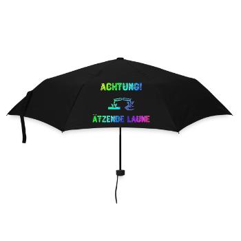 Achrung-Ätzende Laune | Schlechte Laune - Regenschirm (klein) - Schwarz - Vorne