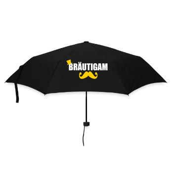 Bräutigam - Regenschirm (klein) - Schwarz - Vorne