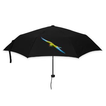 Parrot, Little Soldier's Macaw Flying, Natural - Umbrella (small) - black - Front