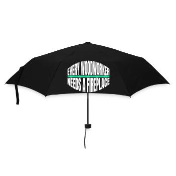 chainsaw grab arborists best quote funshirt - Umbrella (small) - black - Front