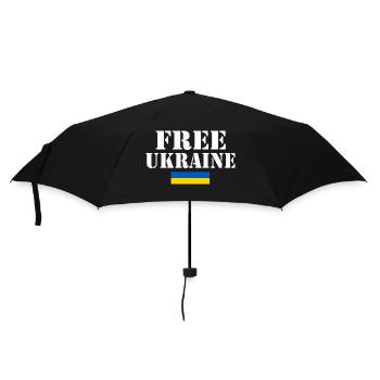 Free ukraine - Regenschirm (klein) - Schwarz - Vorne
