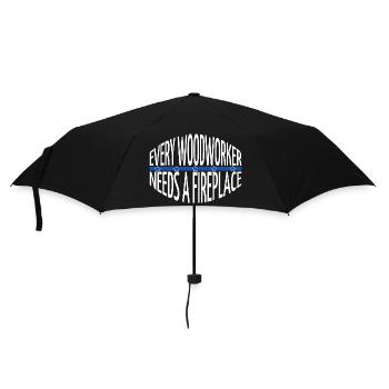 chainsaw grab birthday present carpenter joke joke - Umbrella (small) - black - Front