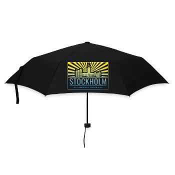 Stockholm Skyline Königreich Schweden - Regenschirm (klein) - Schwarz - Vorne