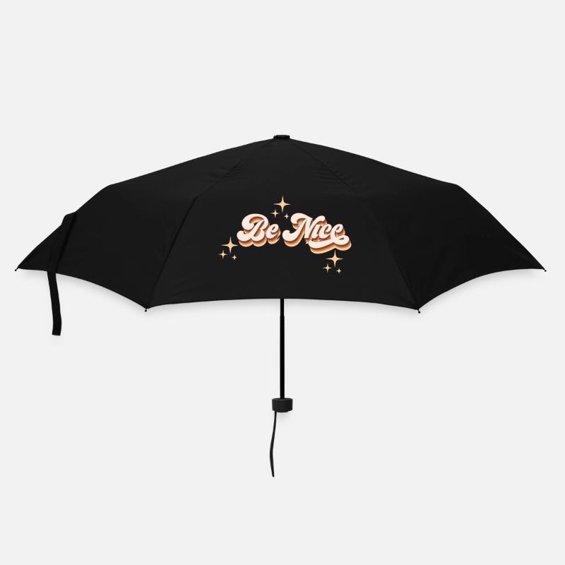 Be nice - Lettering with stars - Umbrella (small) - black