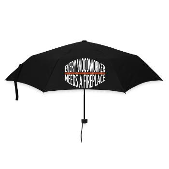 blague papa heureux john charpentier citation axes - Parapluie standard - noir - Devant
